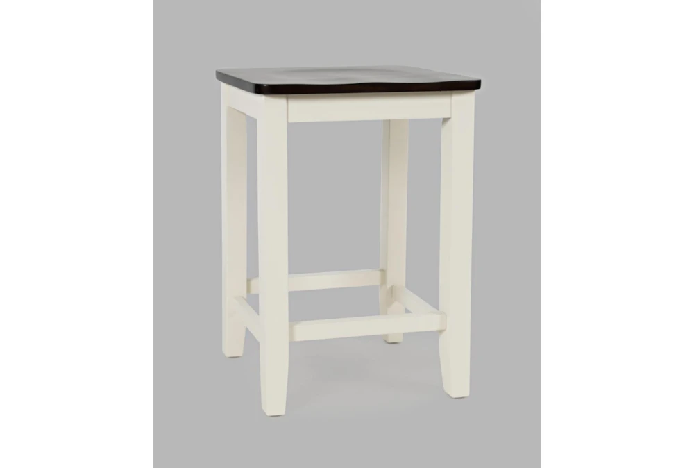 Kennedy White Two Tone Backless 24 Inch Counter Stool