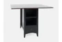 Kennedy Black Two Tone Drop Leaf Counter Table With Storage - Signature