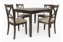 Walker 48" Kitchen Dining With Side Chair Set For 4 - Front