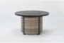 Capri 42" Outdoor Round Fire Pit - Side