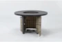Capri 42" Outdoor Round Fire Pit - Side