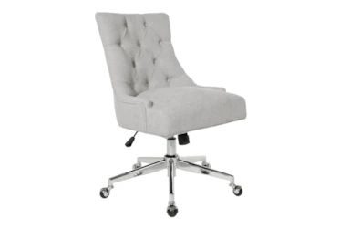 Amber Grey Tufted Desk Chair