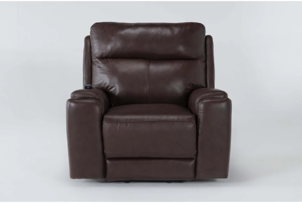Buckley Cognac Leather Dual Motor Lift Recliner with Power Headrest & USB