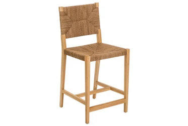 Woven Rope + Wood 24 Inch Counter Stool