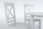 Kendall White 42" Drop Leaf Dining With X Back Chair Set For 4 - Detail
