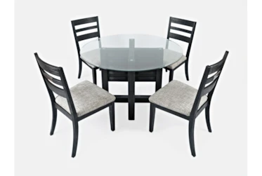 Zachar Charcoal Dining Set For 4