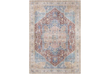 Rug-2'X2'11" Barcella Printed Traditional Blue/Rust