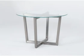 Toby Glass Top Round Dining Table