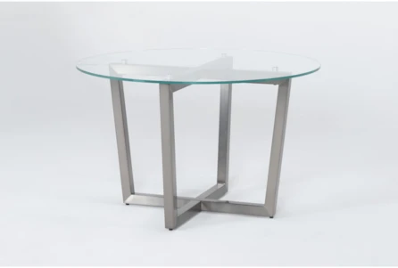 Toby Glass Top Round Dining Table, Small Round Dining Table Living Spaces