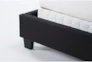 Rylee Black Eastern King Upholstered Panel Bed - Detail