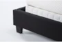 Rylee Black Queen Upholstered Panel Bed - Detail