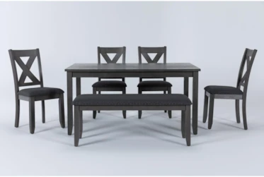 Eddie Dining With Bench Set For 6