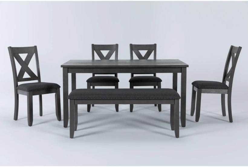 Eddie Dining With Bench Set For 6 - 360