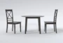 Kendall Espresso Drop Leaf Dining With X Back Chairs Set For 2 - Signature