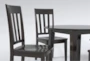 Kendall Espresso 42" Drop Leaf Dining With Slat Back Chairs Set For 4 - Detail