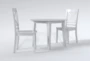 Kendall White 42" Drop Leaf Dining With X Back Chair Set For 2 - Side