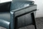 Blue Faux Leather Accent Chair - Detail