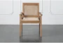 Rattan Back + Wood Frame Side Chair - Front