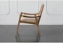 Rattan Back + Wood Frame Side Chair - Side