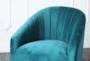 Peacock Velvet + Gold Base Accent Chair - Detail