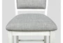 Sutton White Kitchen Counter Stool With Back - Detail