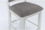 Sutton White Kitchen Counter Stool With Back - Detail