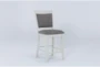 Sutton White Kitchen Counter Stool With Back - Side