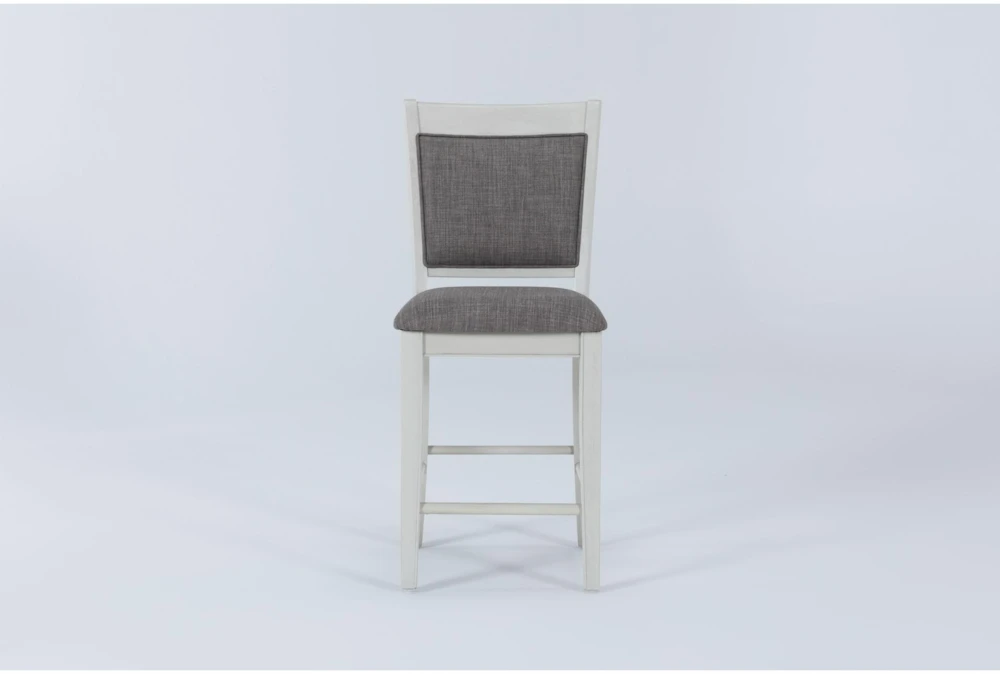 Sutton White Kitchen Counter Stool With Back
