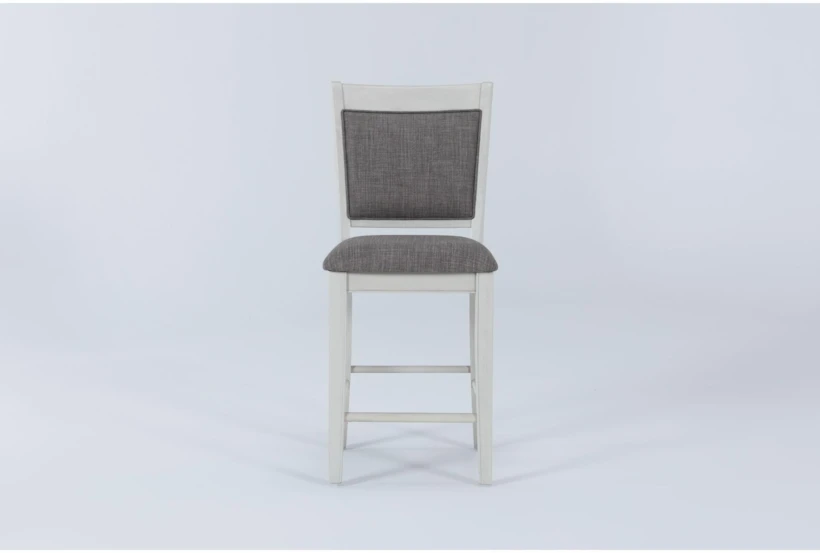 Sutton White Kitchen Counter Stool With Back - 360