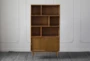 Mid Century Bookcase With Sliding Door - Front