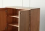 Mid Century 2 Door Cabinet With Open Shelf  - Detail