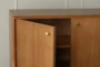 Mid Century 2 Door Cabinet With Open Shelf  - Detail