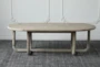 Weathered Reclaimed Pine Oval Coffee Table - Front
