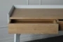 White + Natural Oak Desk With 2 Drawers - Detail