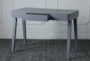 Grey Oak Modern Desk With 1 Drawer - Detail