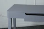 Grey Oak Modern Desk With 1 Drawer - Detail