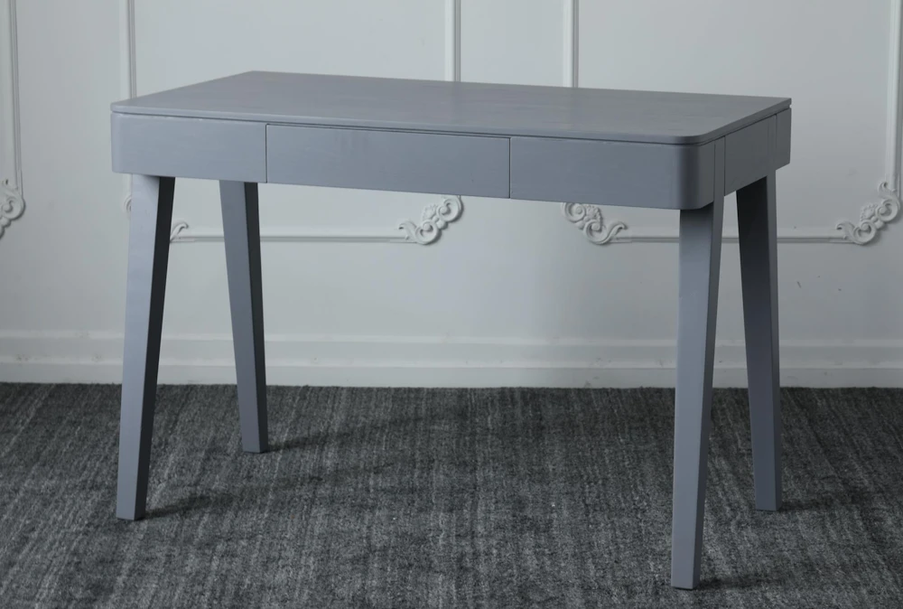 Grey Oak Modern Desk With 1 Drawer