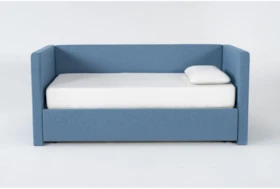 Emmerson II Jean Blue Upholstered Twin Daybed With Trundle