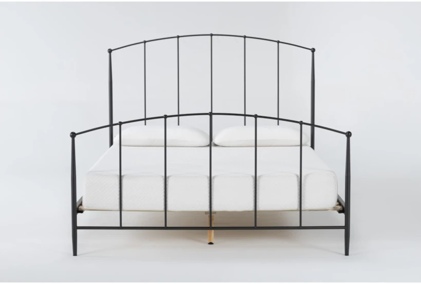 Clara Black California King Metal Panel Bed - 360