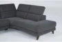 Carla Charcoal 111" 2 Piece Sectional With Left Arm Facing Sofa - Detail