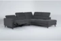 Carla Charcoal 111" 2 Piece Sectional With Left Arm Facing Sofa - Recline