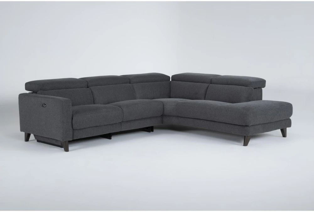 Carla Charcoal 111" 2 Piece Sectional With Left Arm Facing Sofa