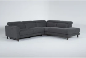 Carla Charcoal 111" 2 Piece Sectional With Left Arm Facing Sofa