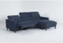 Carla Blue 100" 2 Piece Sectional With Right Arm Facing Chaise - Recline