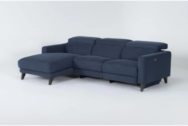 Carla Blue 100" 2 Piece Sectional With left Arm Facing Chaise