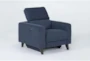 Carla Blue Power Reclining Chair With Usb - Side