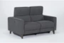 Carla Charcoal 59" Power Reclining Loveseat With Usb - Side
