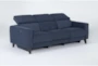 Carla Blue 82" Power Reclining Sofa With Usb - Side