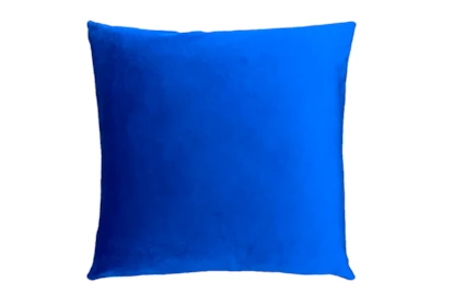 20X20 Superb Cobalt Blue Velvet Throw Pillow