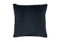 18X18 Mega Black Channeled Faux Fur Throw Pillow - Signature